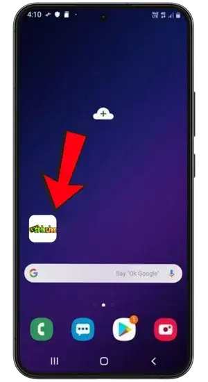 Das App-Symbol befindet sich auf dem Startbildschirm des Telefons des Nutzers